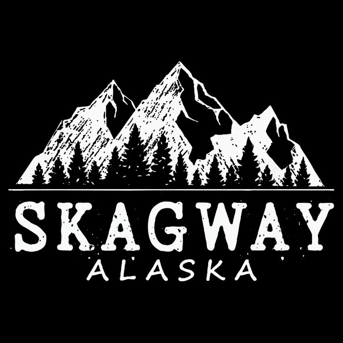 Skagway Alaska Vintage Mountains Nature Souvenir Bucket Hat