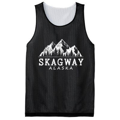 Skagway Alaska Vintage Mountains Nature Souvenir Mesh Reversible Basketball Jersey Tank