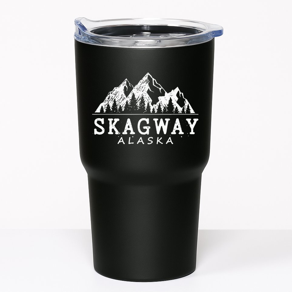 Skagway Alaska Vintage Mountains Nature Souvenir Tumbler