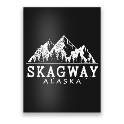 Skagway Alaska Vintage Mountains Nature Souvenir Poster