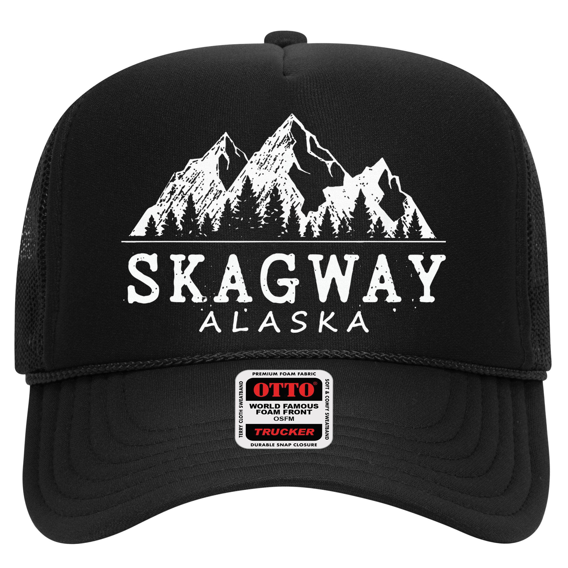 Skagway Alaska Vintage Mountains Nature Souvenir Hat