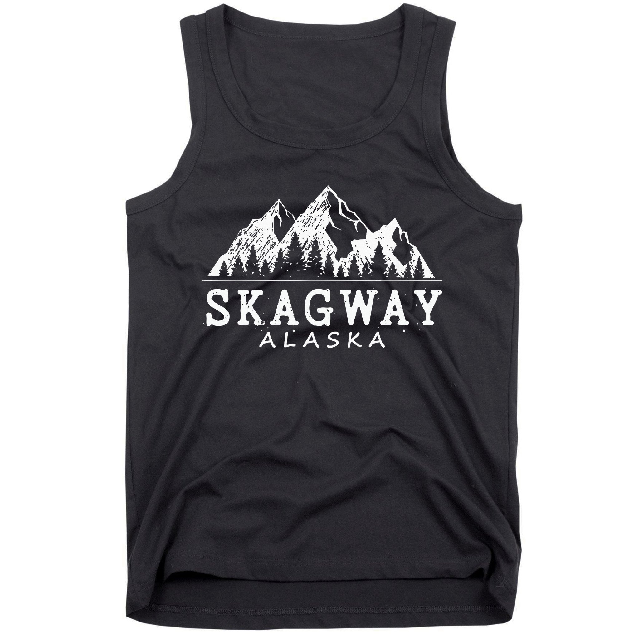 Skagway Alaska Vintage Mountains Nature Souvenir Tank Top
