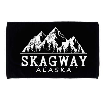 Skagway Alaska Vintage Mountains Nature Souvenir Microfiber Hand Towel