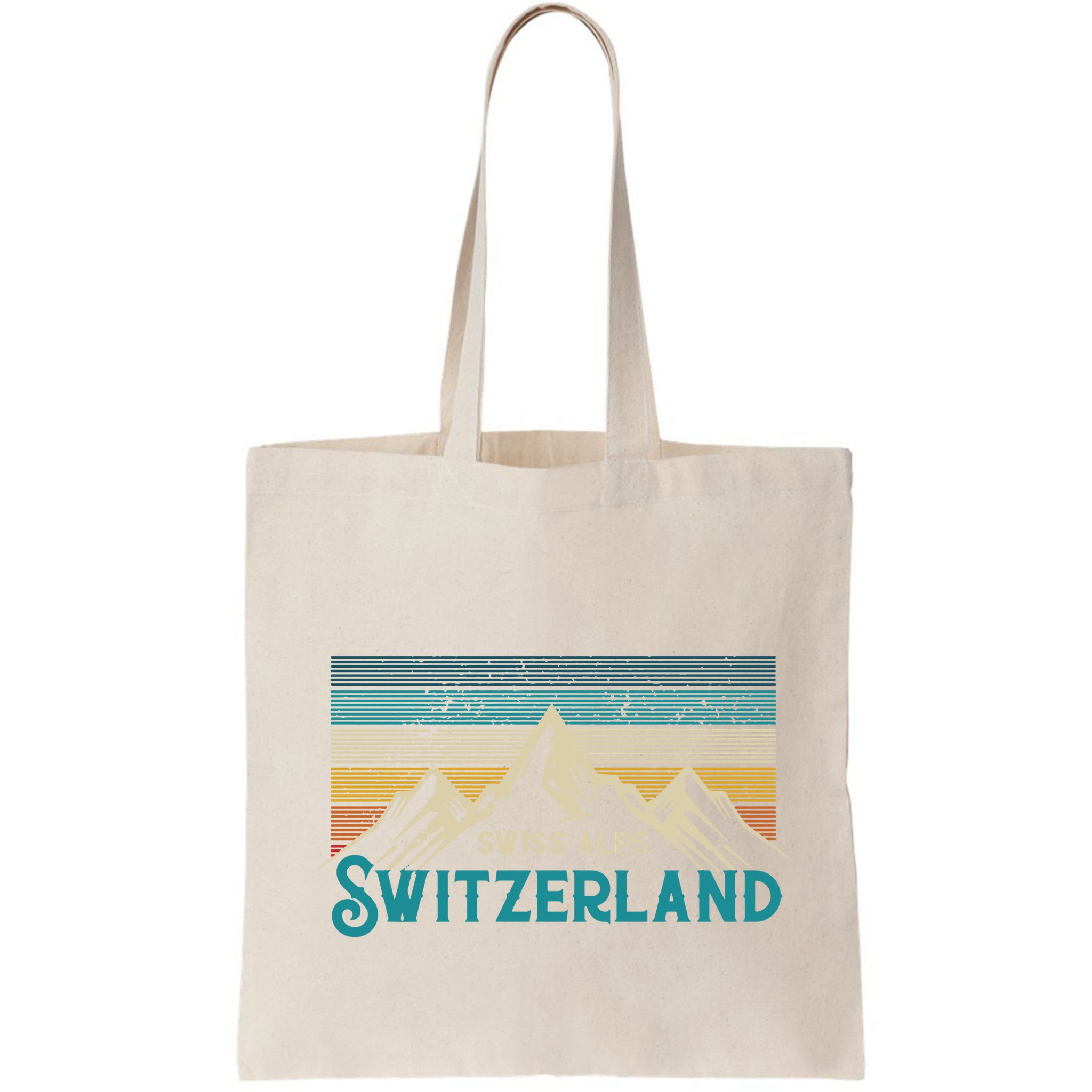 Switzerland Alps Vintage Mountains Swiss Souvenir Gift Bag