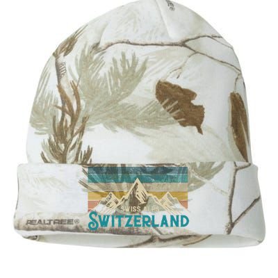 Switzerland Alps Vintage Mountains Swiss Souvenir Gift Kati Licensed 12" Camo Beanie