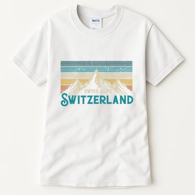 Switzerland Alps Vintage Mountains Swiss Souvenir Gift Tall T-Shirt