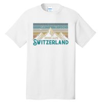 Switzerland Alps Vintage Mountains Swiss Souvenir Gift Tall T-Shirt