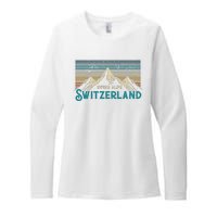 Switzerland Alps Vintage Mountains Swiss Souvenir Gift Womens CVC Long Sleeve Shirt