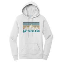 Switzerland Alps Vintage Mountains Swiss Souvenir Gift Women's Pullover Hoodie