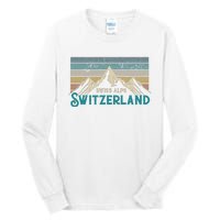 Switzerland Alps Vintage Mountains Swiss Souvenir Gift Tall Long Sleeve T-Shirt