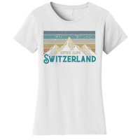 Switzerland Alps Vintage Mountains Swiss Souvenir Gift Women's T-Shirt