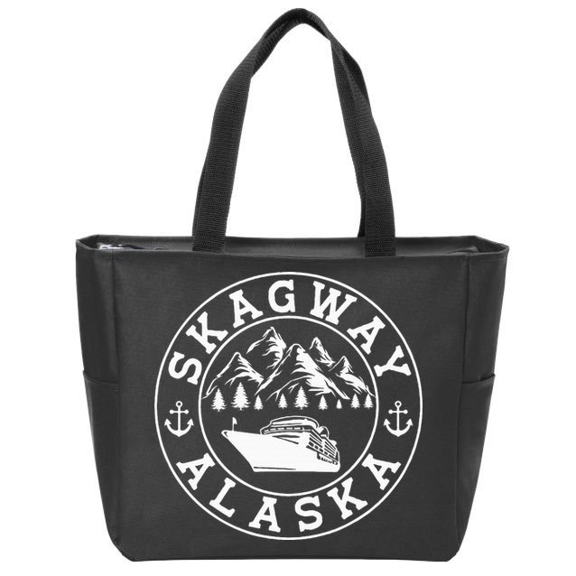 Skagway Alaska Vacation Souvenir And Cruise Gifts Zip Tote Bag