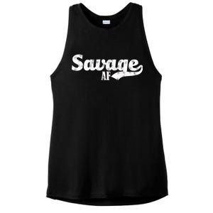 Savage AF Ladies PosiCharge Tri-Blend Wicking Tank