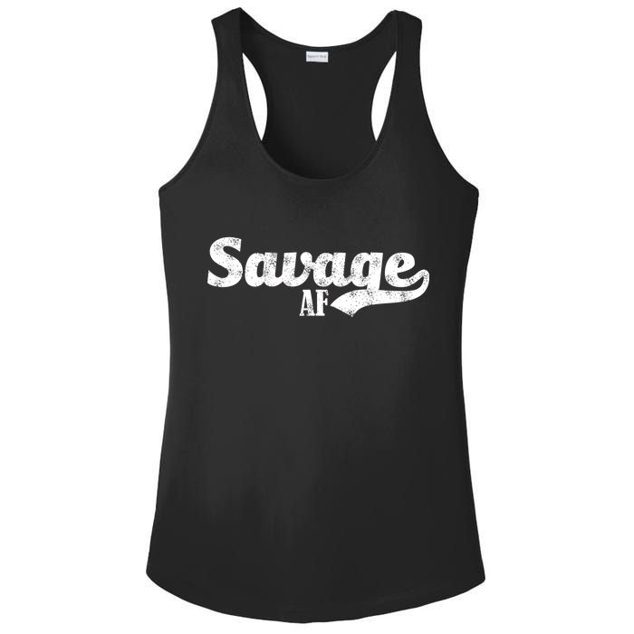 Savage AF Ladies PosiCharge Competitor Racerback Tank