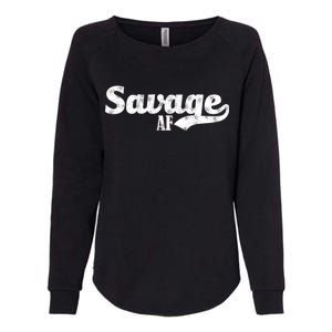 Savage AF Womens California Wash Sweatshirt