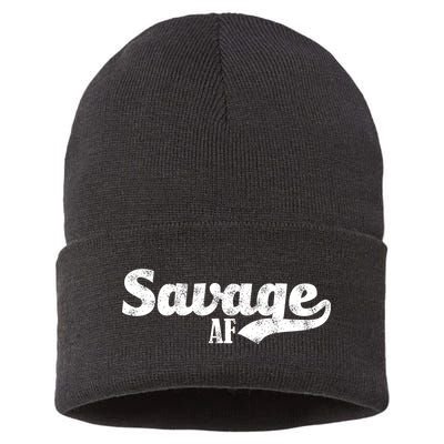 Savage AF Sustainable Knit Beanie