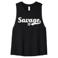 Savage AF Women's Racerback Cropped Tank