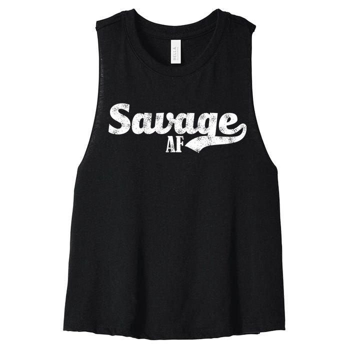 Savage AF Women's Racerback Cropped Tank