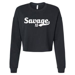 Savage AF Cropped Pullover Crew