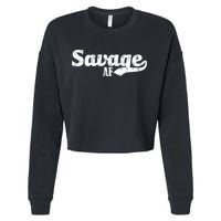 Savage AF Cropped Pullover Crew