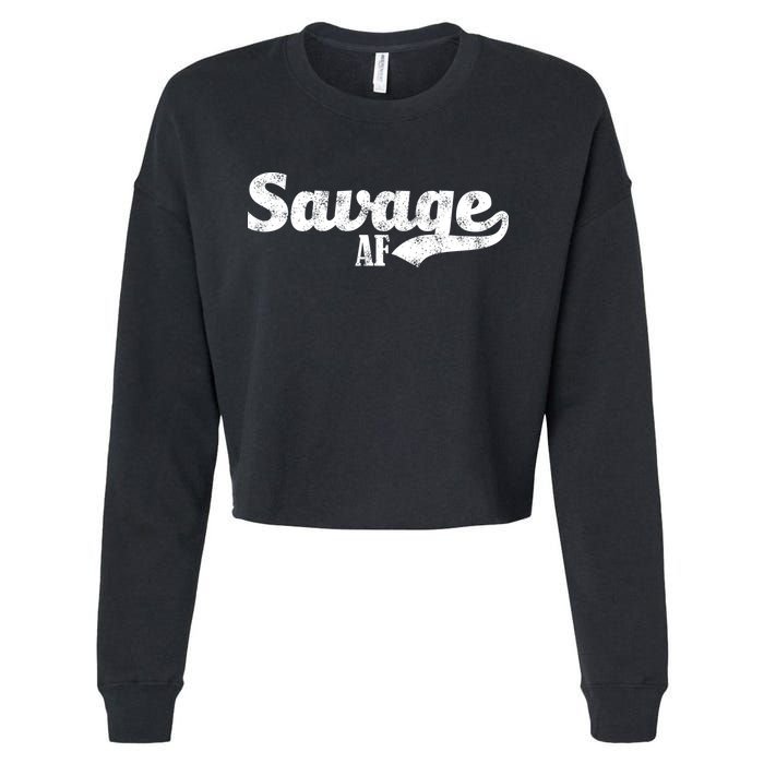 Savage AF Cropped Pullover Crew