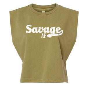 Savage AF Garment-Dyed Women's Muscle Tee