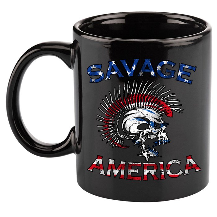 Savage America 11oz C Handle Ceramic Mug