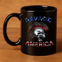 Savage America 11oz C Handle Ceramic Mug