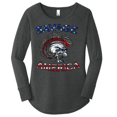 Savage America Women's Perfect Tri Tunic Long Sleeve Shirt