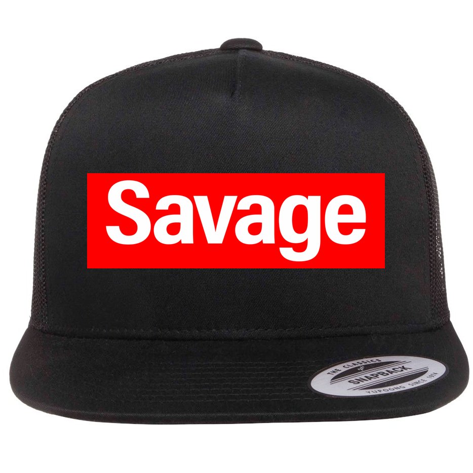 Savage Logo Flat Bill Trucker Hat