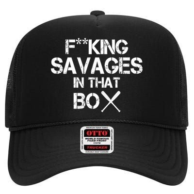 Savages In That Box High Crown Mesh Back Trucker Hat