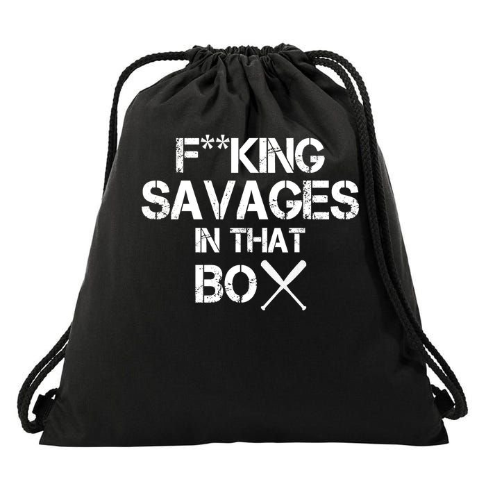 Savages In That Box Drawstring Bag