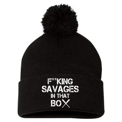 Savages In That Box Pom Pom 12in Knit Beanie