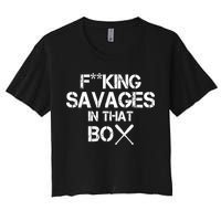 Savages In That Box Women's Crop Top Tee