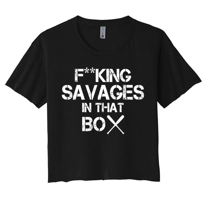 Savages In That Box Women's Crop Top Tee