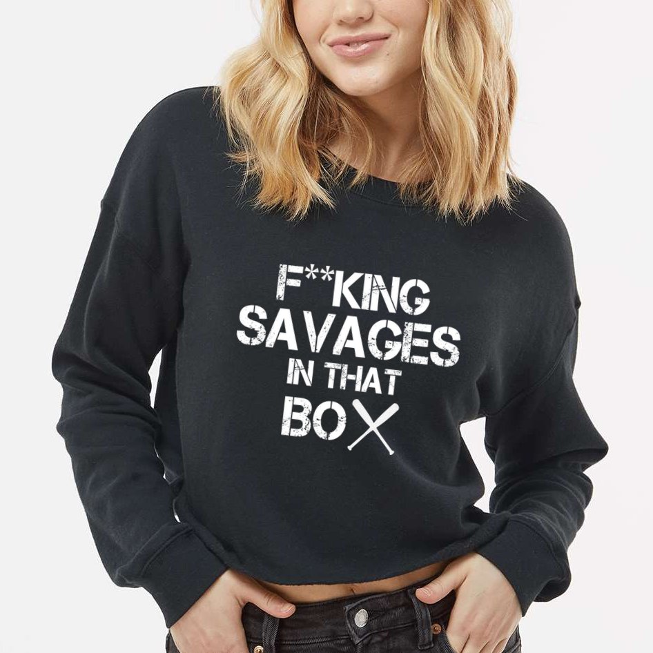 Savages In That Box Cropped Pullover Crew