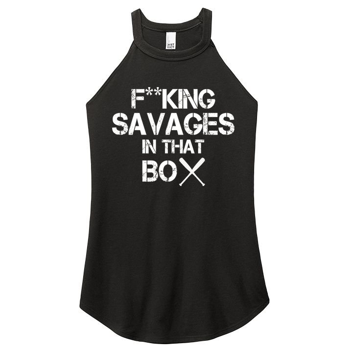 Savages In That Box Women's Perfect Tri Rocker Tank