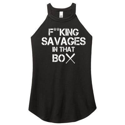 Savages In That Box Women's Perfect Tri Rocker Tank