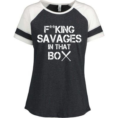 Savages In That Box Enza Ladies Jersey Colorblock Tee