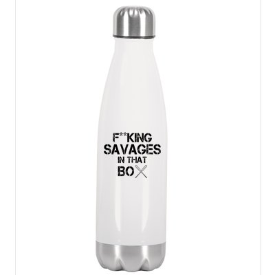 Savages In That Box Stainless Steel Insulated Water Bottle