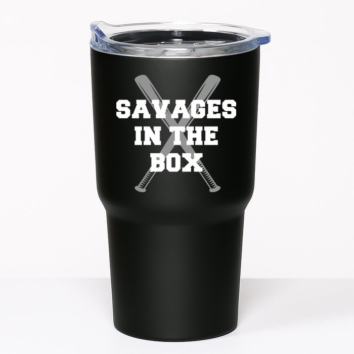 Savages In The Box Baseball Bats Tumbler
