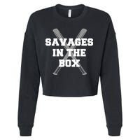 Savages In The Box Baseball Bats Cropped Pullover Crew
