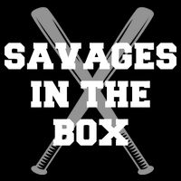 Savages In The Box Baseball Bats Cropped Pullover Crew