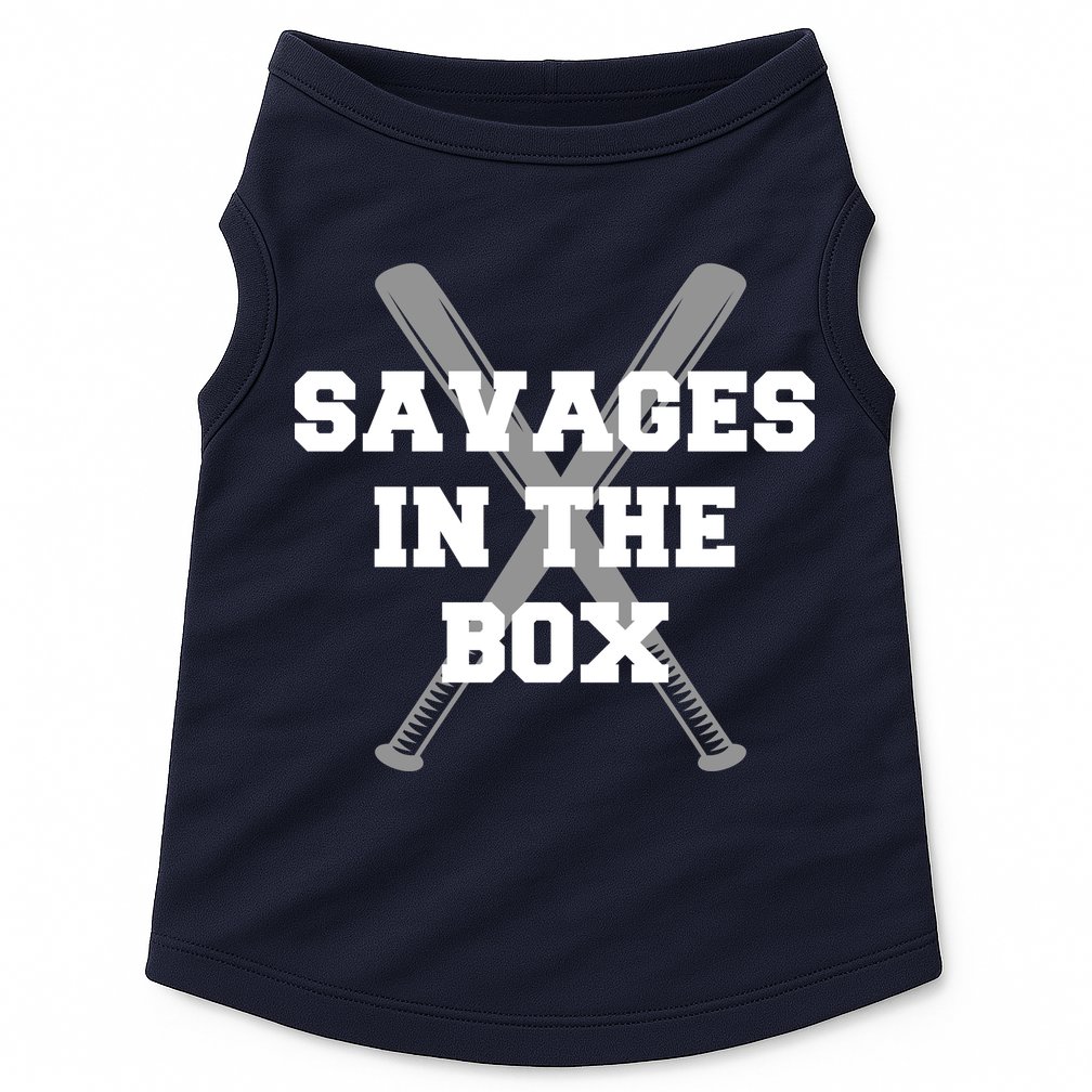 Savages In The Box Baseball Bats Doggie Tank