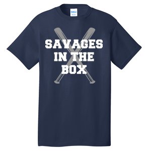 Savages In The Box Baseball Bats Tall T-Shirt