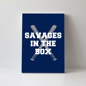 Savages In The Box Baseball Bats Canvas