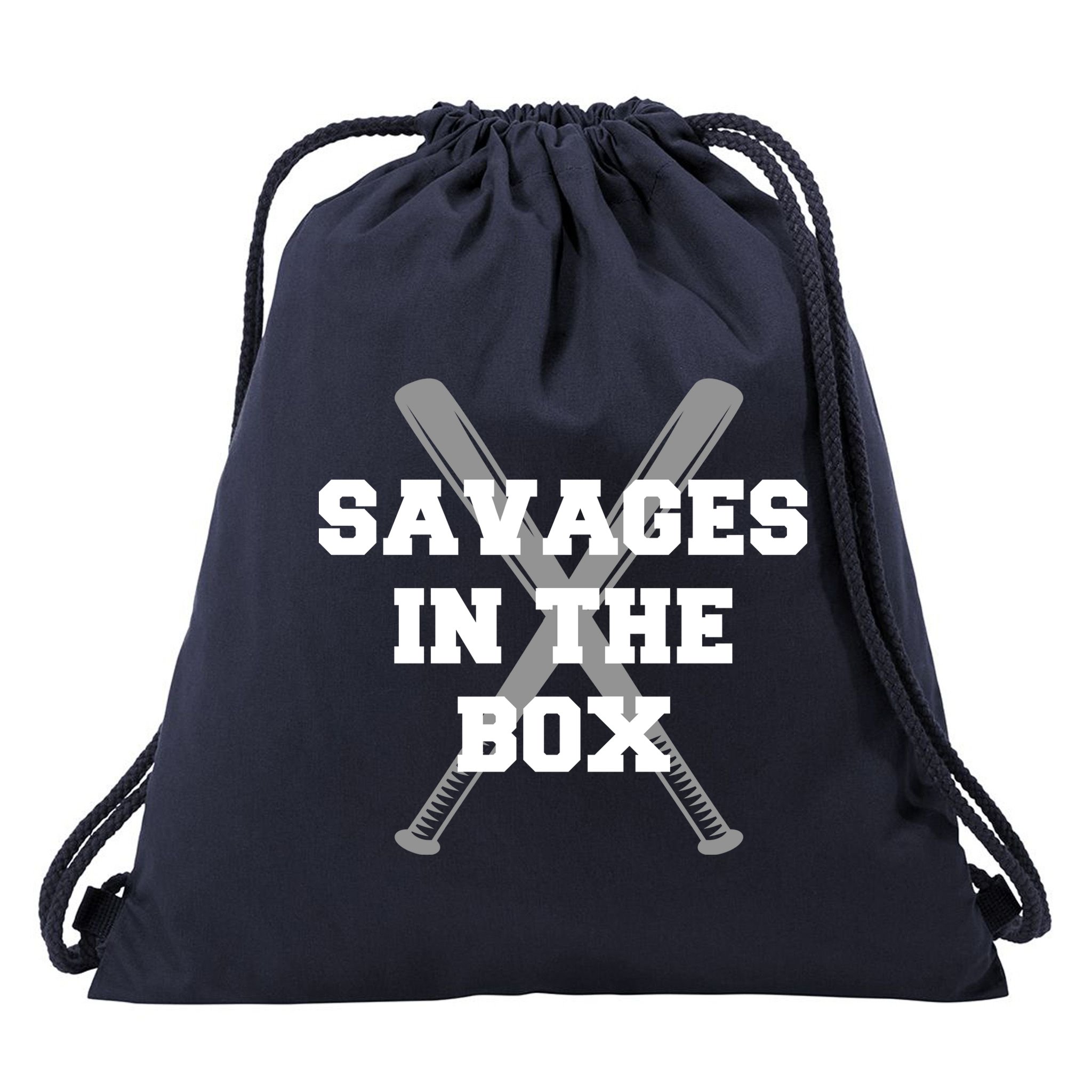 Savages In The Box Baseball Bats Drawstring Bag