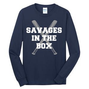 Savages In The Box Baseball Bats Tall Long Sleeve T-Shirt