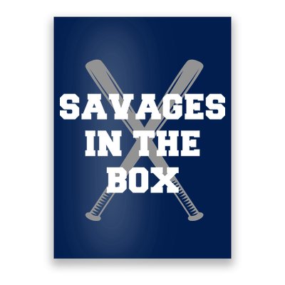 Savages In The Box Baseball Bats Poster