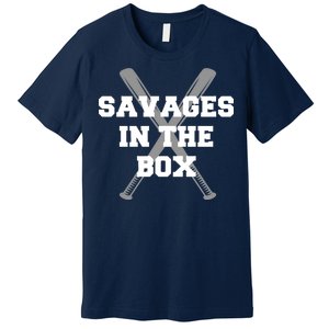 Savages In The Box Baseball Bats Premium T-Shirt